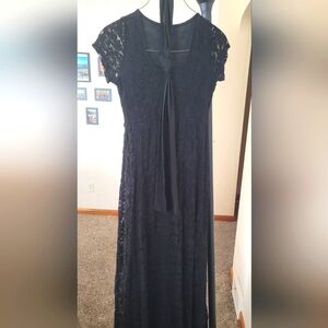 Pinkblush Maternity maxi dress black lace